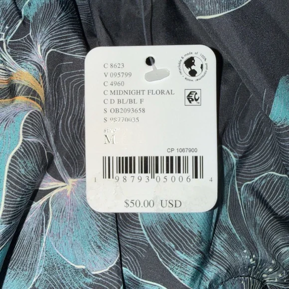 FP Movement Carpe Diem Midnight Floral Shorts Medium NWT High Rise Run Yoga - Picture 6 of 6